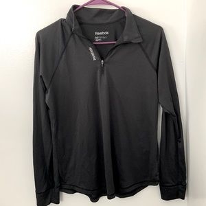 reebok black medium quarter zip